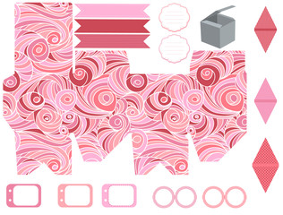 Gift box template  party set