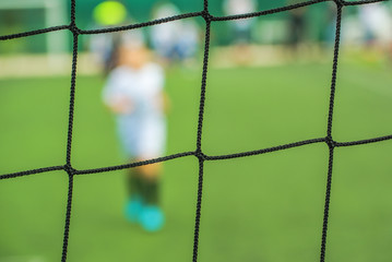 Kids playing soccer