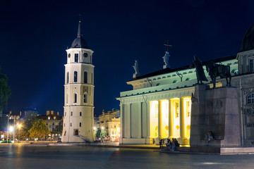 Night cahtedral at Vilnius
