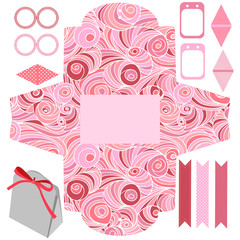 Gift box template  party set