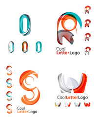 Letter business emblem collection