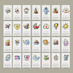 Set of baby icons for your design