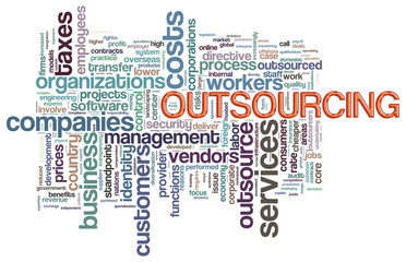 Wordcloud of outsourcing
