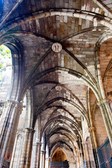 Vaulted Colonnade Ceiling at Barcelona Cathedral