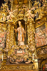 Ornate Golden Altar In Barcelona Cathedral
