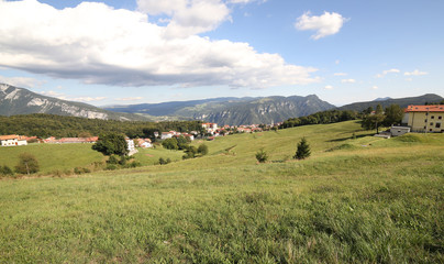 Panorama of the small village of TONEZZA DEL CIMONE in Italy