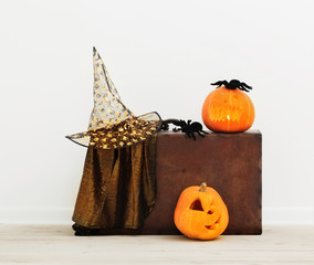 Halloween composition indoor