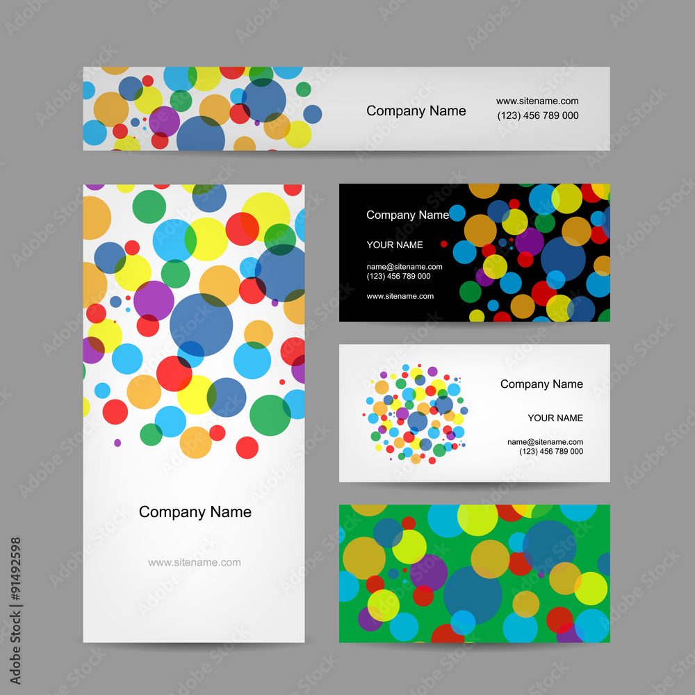 Canvas Prints Set of abstract creative business cards design