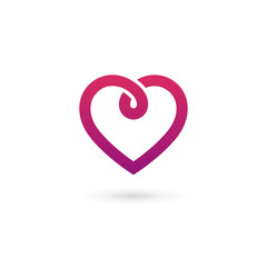 Heart symbol logo icon design template. May be used in medical,