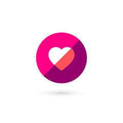 Heart symbol logo icon design template. May be used in medical,