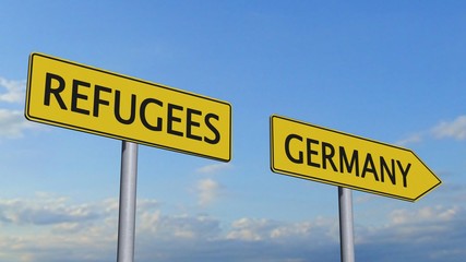 Welcome Signpost on  sky background