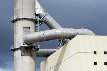 Industrial closeup of a chimney