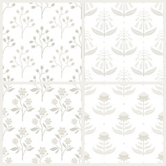 Set of seamless patterns with Australian flora