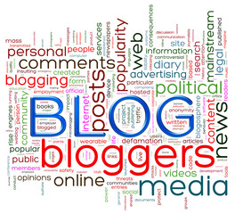Fototapeta premium Blog word tags