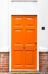 Brightly colored Orange Doorway