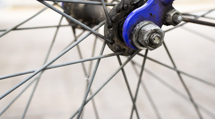 Fototapeta na wymiar Closeup of rear Bicycle Cog