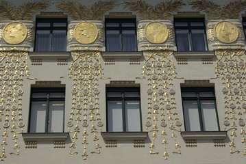 Vienne, façade Art nouveau, Autriche