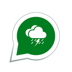 Obraz premium lightning rain cloud meteo icon