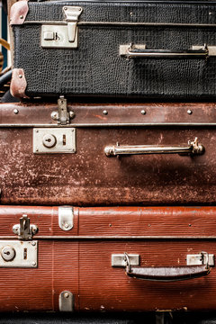 Old vintage suitcases