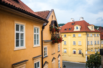 Fototapeta na wymiar Cute houses in Prague