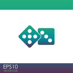 Dice vector icon.
