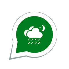 Obraz premium rain cloud moon meteo icon