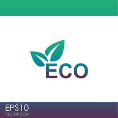 Fototapeta premium Eco vector icon. Ecological symbol.