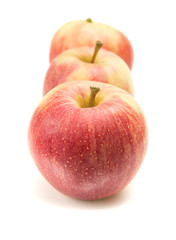red and yellow apples isolated