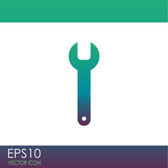 Wrench vector icon.