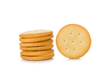 Biscuits on white background