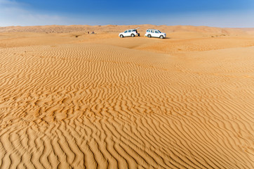 Fototapeta na wymiar Desert camping, Sharqiya / Wahiba Desert, Sultanate of Oman