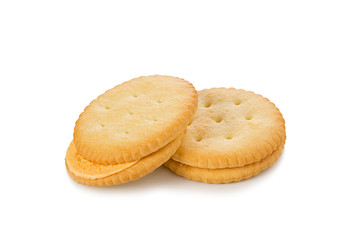 Biscuits on white background