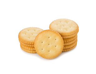 Biscuits on white background