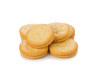 Biscuits on white background