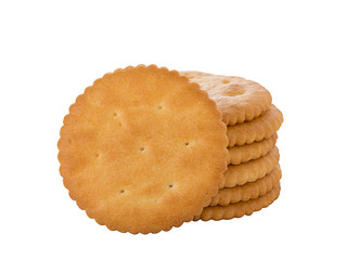 Biscuits on white background