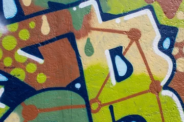 Photo sur Aluminium Graffiti graffiti painting closeup.graffiti artwork macro