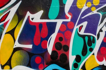 Crédence de cuisine en verre imprimé Graffiti Gros plan de la peinture graffiti.graffiti macro d& 39 œuvres d& 39 art
