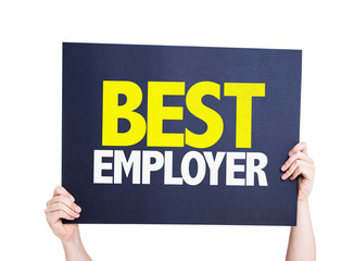 Best Employer placard isolated on white