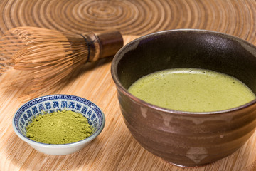 Matcha Green Tea in a Bowl