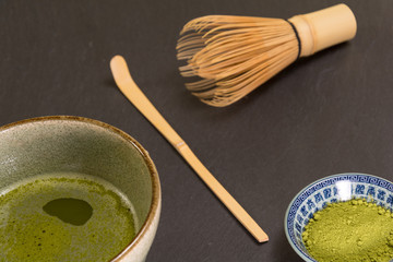 Matcha Green Tea in a Bowl