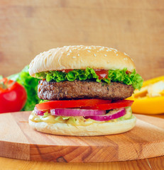 Fresh tasty burger