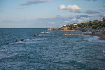 Costa dei trabocchi al tramonto