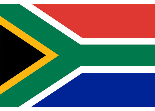 vector flag of  South Africa