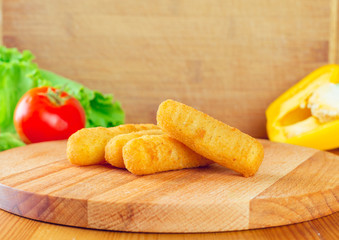 Fried cheese sticks