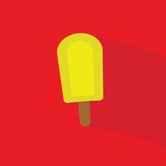 Ice-cream flat icon with long shadow. Vector illustration eps10.