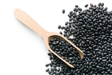 black beans in scoop