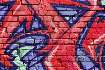 Graffitiwand Hintergrund / Nahaufnahme