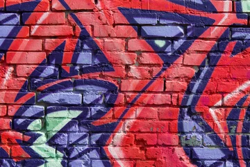 Foto auf Acrylglas Graffiti Graffitiwand Hintergrund / Nahaufnahme