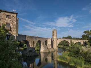 Fototapeta premium The Pont Vell in Besalu