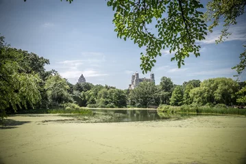 Zelfklevend Fotobehang View on the Turtle Pond in Central park in New York © alex9500